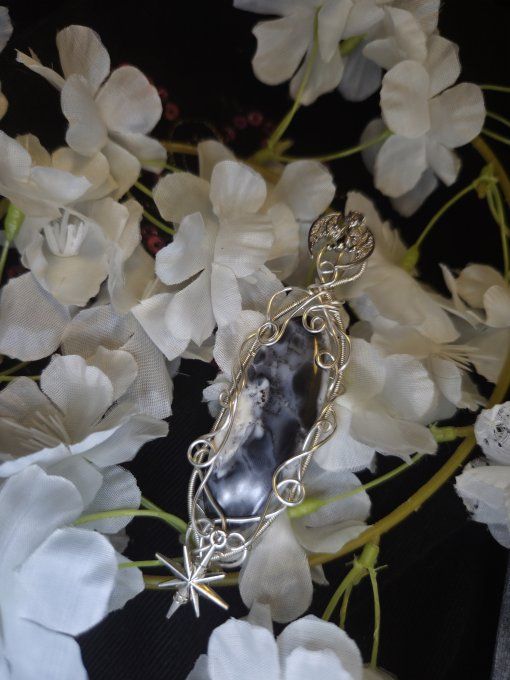   Reserver Amulette Merlinite (✨Opale Dendritique)  - 