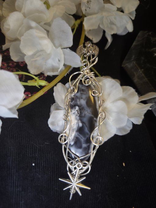   Reserver Amulette Merlinite (✨Opale Dendritique)  - 
