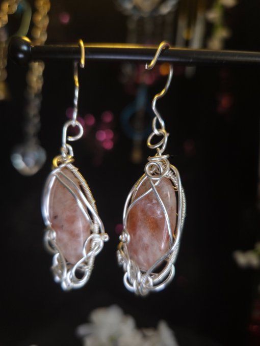 Boucles d’Oreilles Pierre de Soleil – Joie & Vitalité