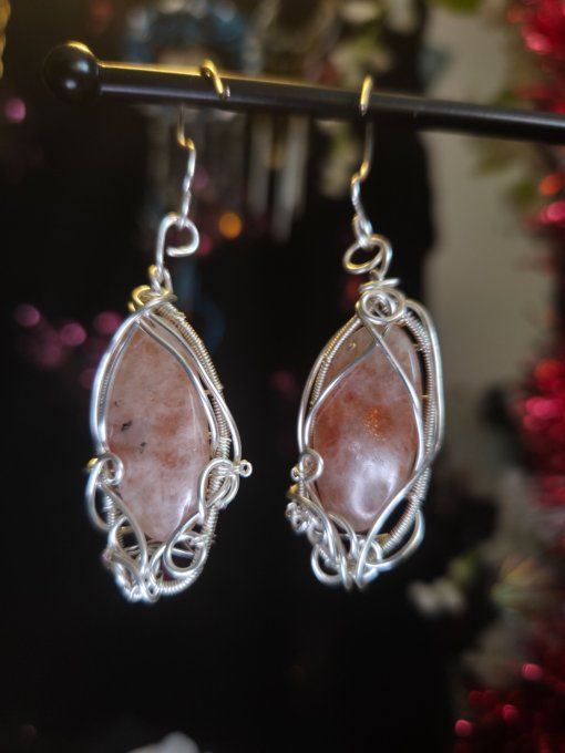 Boucles d’Oreilles Pierre de Soleil – Joie & Vitalité