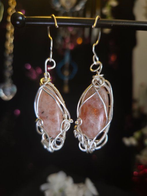 Boucles d’Oreilles Pierre de Soleil – Joie & Vitalité