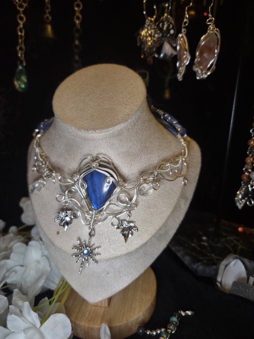 Collier SkyLight : Labradorite Bleu 