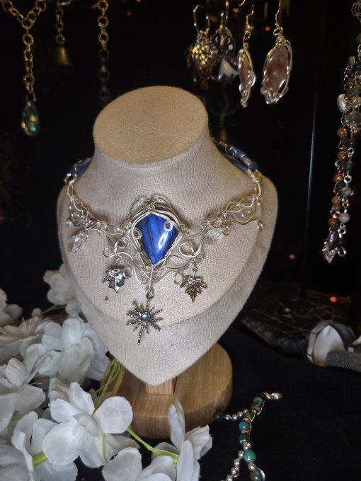 Collier SkyLight : Labradorite Bleu 