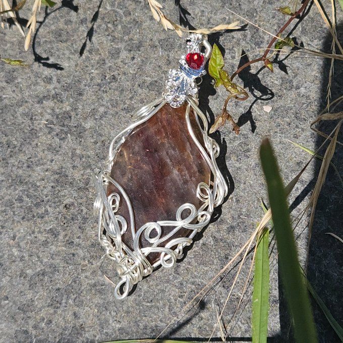 Amulette Quartz hématoïde ✨