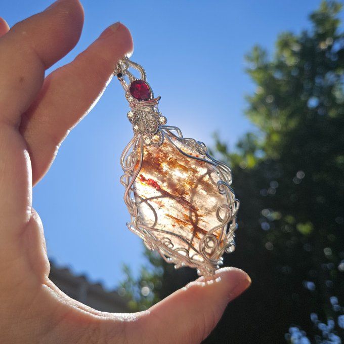 Amulette Quartz hématoïde ✨