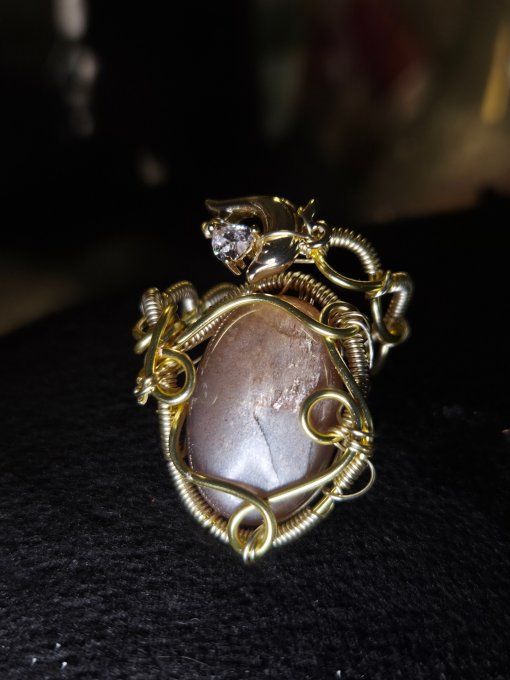 Bague Pierre de lune pêche ✨ hecatolite 
