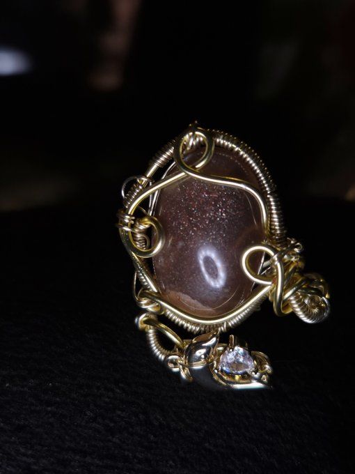 Bague Pierre de lune pêche ✨ hecatolite 