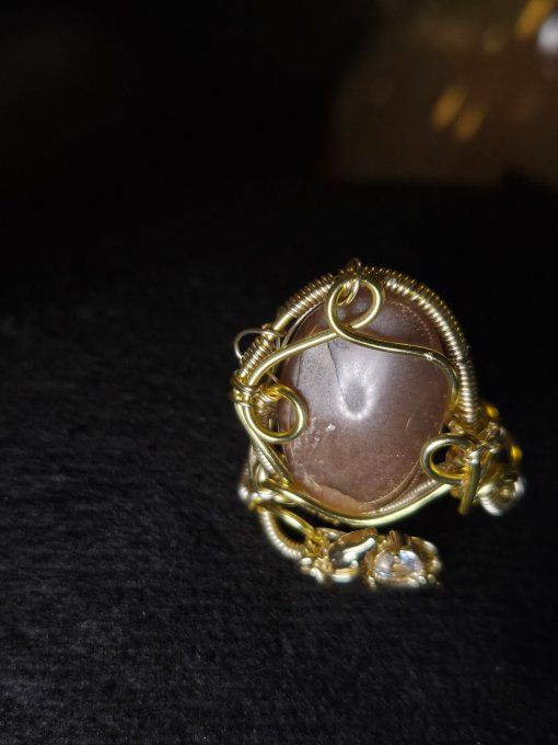 Bague Pierre de lune pêche ✨ hecatolite 