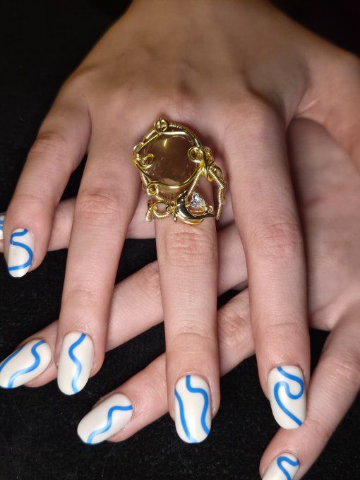 Bague Pierre de lune pêche ✨ hecatolite 