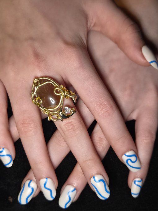 Bague Pierre de lune pêche ✨ hecatolite 