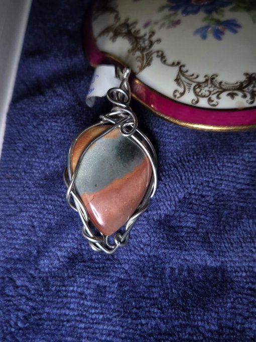 Amulette Jaspe polychrome -Équilibre de vie