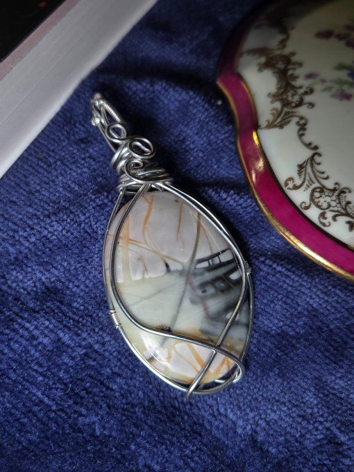 Amulette Jaspe Picasso ✨Concrétisation et  Courage