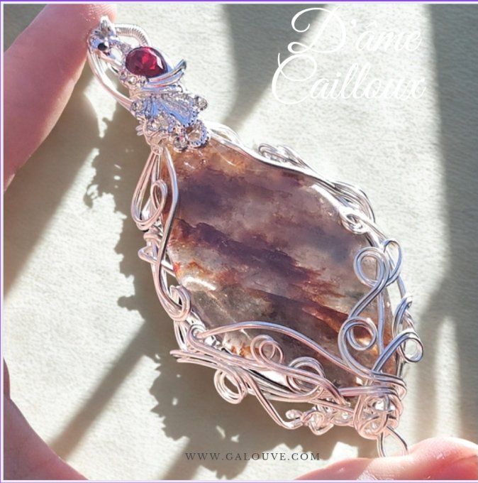 Amulette Quartz hématoïde ✨