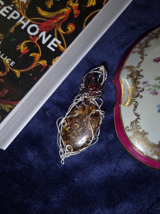 ✨ Amulette Bronzite -pendentif Argent lunairr