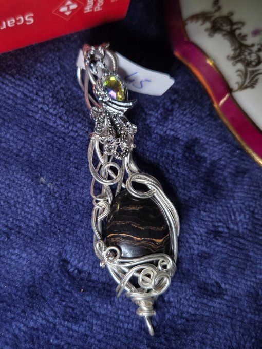 Pendentif Stromatolite -Connexion aux ancêtres, ancrage & transformation.