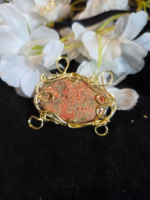 Pendentif En Unakite – Énergie, Harmonie & Sérénité   - Copie