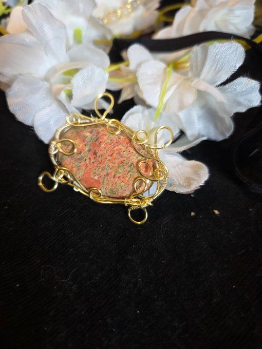 Pendentif En Unakite – Énergie, Harmonie & Sérénité   - Copie