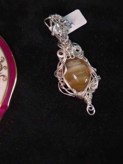 Pendentif Opale Jaune – Pierre De Révélation Et D’Équilibre  