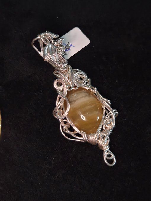 Pendentif Opale Jaune – Pierre De Révélation Et D’Équilibre