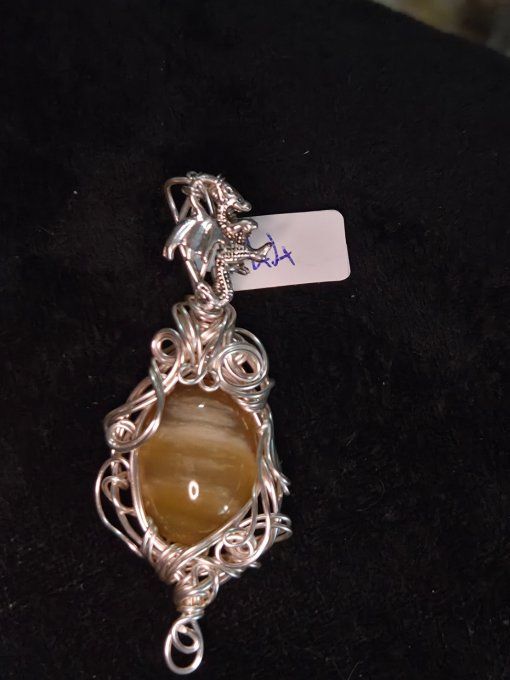 Pendentif Opale Jaune – Pierre De Révélation Et D’Équilibre  