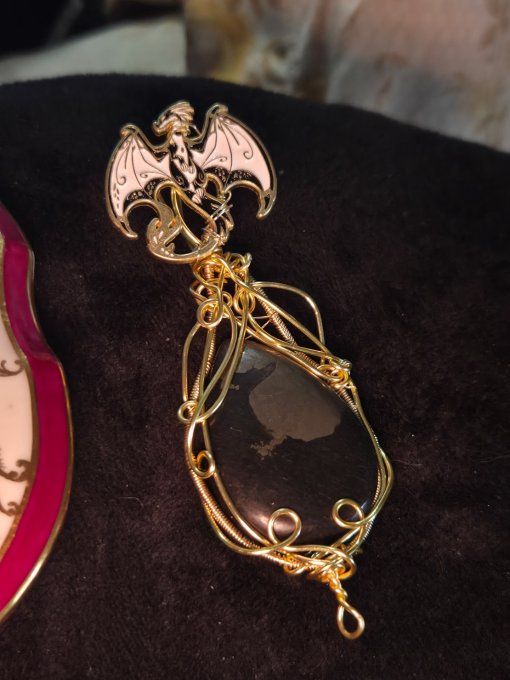  Amulette Dragon Chalcopyrite -Une Pierre d'eveil ✨   