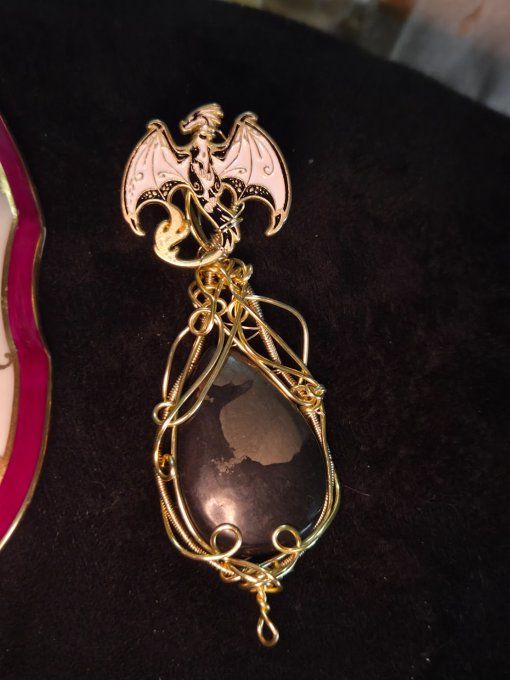  Amulette Dragon Chalcopyrite -Une Pierre d'eveil ✨   