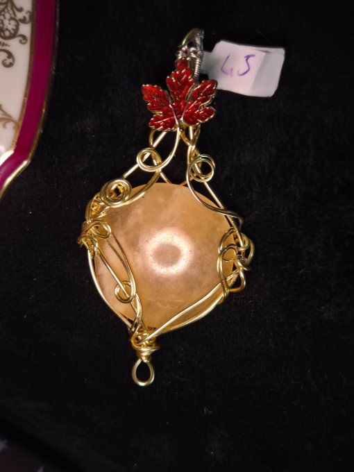 Pendentif Calcite jaune -Pierre de joie solaire