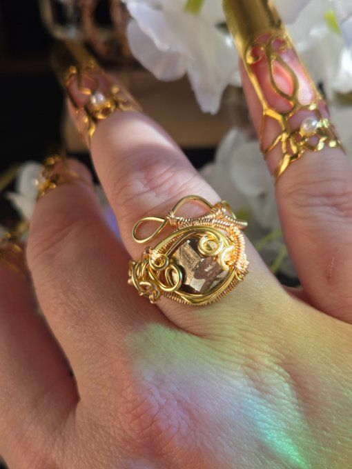 Bague pyrite - ✨ abondance & paix