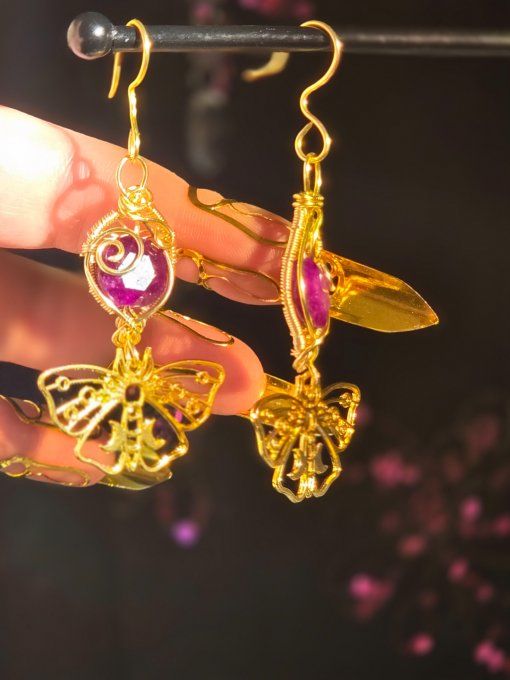 Boucle d’Oreille Sugilite - Paix Intérieure & Delivrance