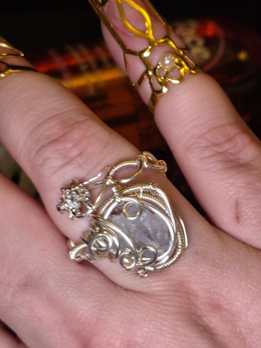 Bague celestite : apaisement et Reconfort .