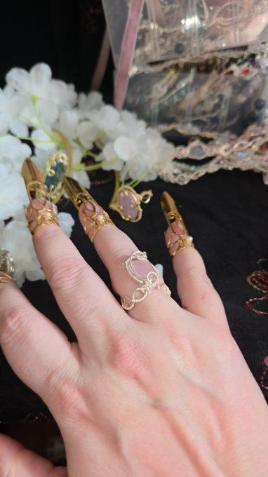 Bague  kunzite : amour & apaisement