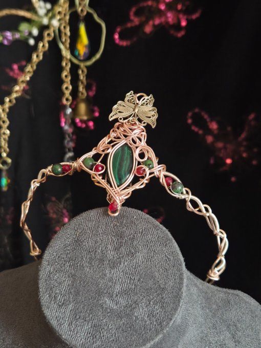 Diadème  modulable ✨Persephone-Fleur d'amour Précieux 