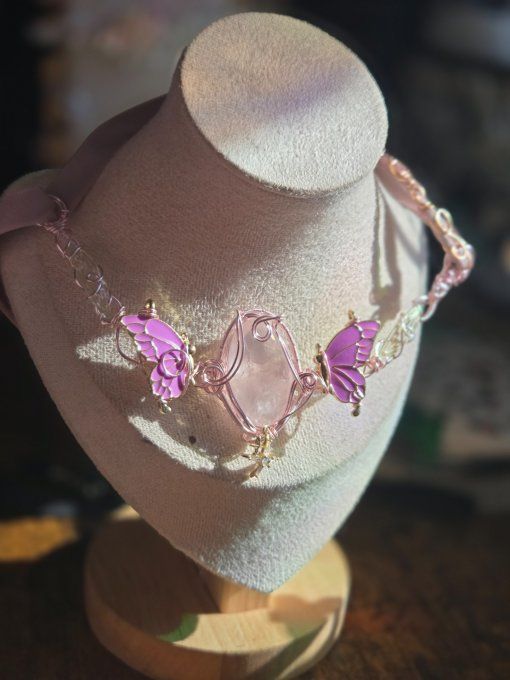 Les ailes d’Aphrodite - Quartz Rose facette
