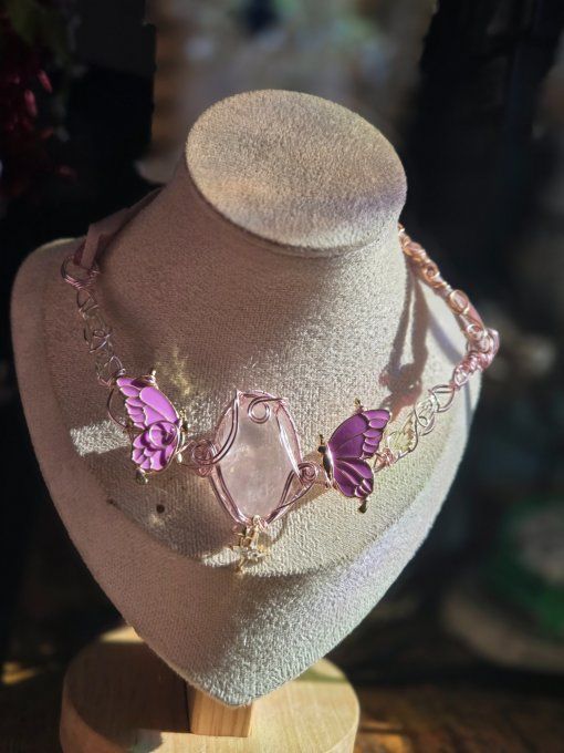 Les ailes d’Aphrodite - Quartz Rose facette