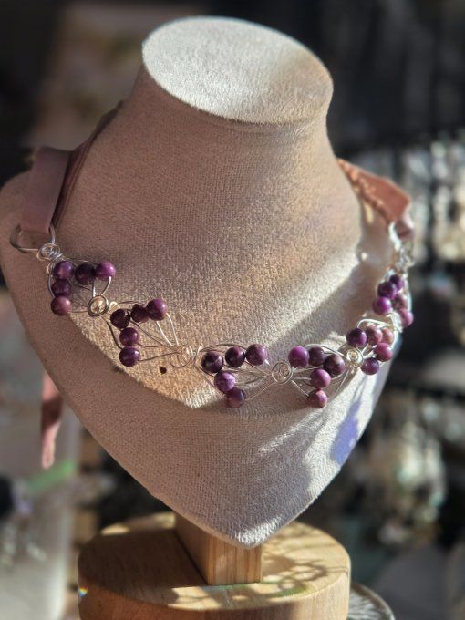 Collier Perles Modulable Phosphosidérite