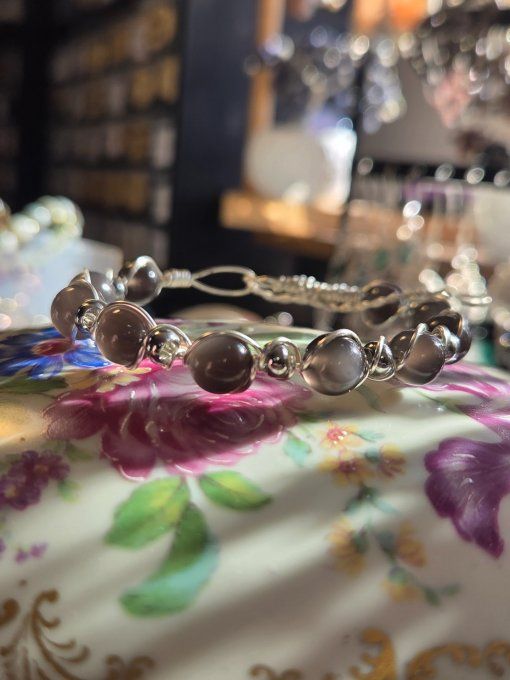  Bracelet Obsidienne Larme D’Apache – Protection & Libération Émotionnelle      