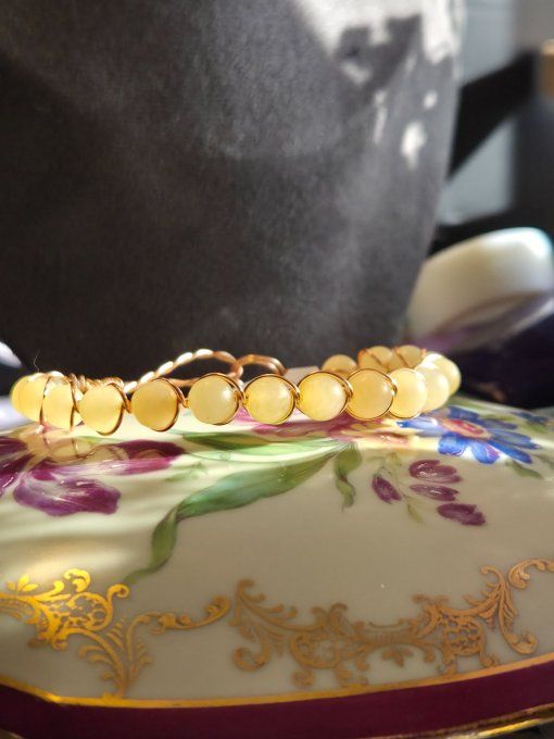 Bracelet Calcite jaune -Pierre de joie solaire