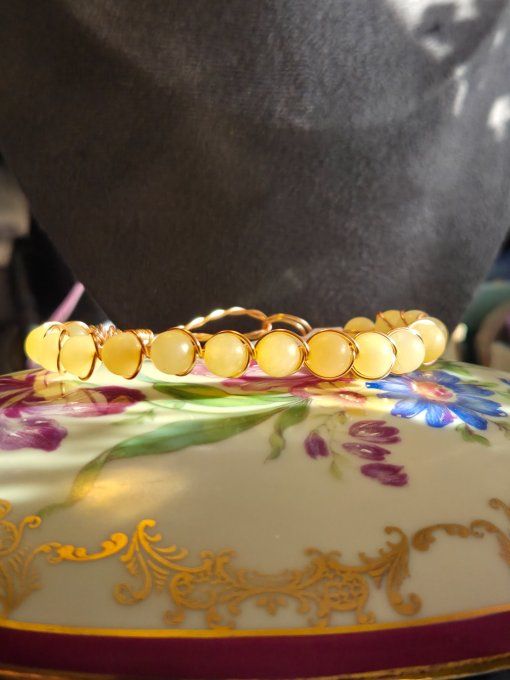 Bracelet Calcite jaune -Pierre de joie solaire