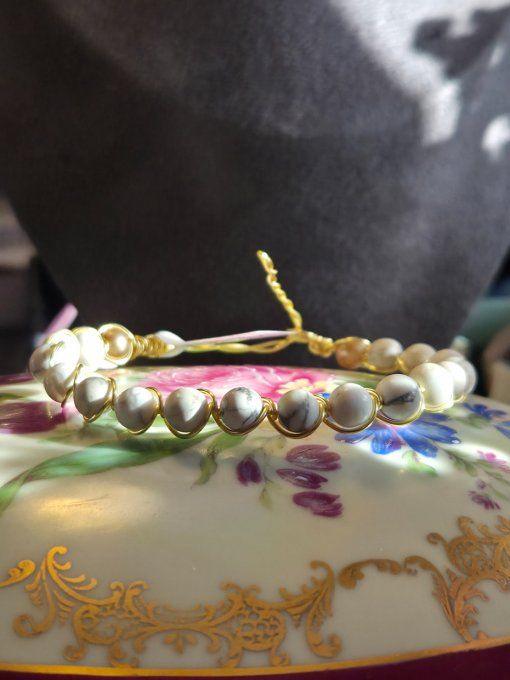 Bracelet Howlite – Calme, Relaxation Et Clarté Mentale     