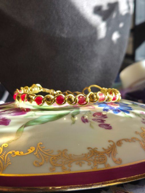 Bracelet Perles De Rubis – Passion, Vitalité Et Énergie           