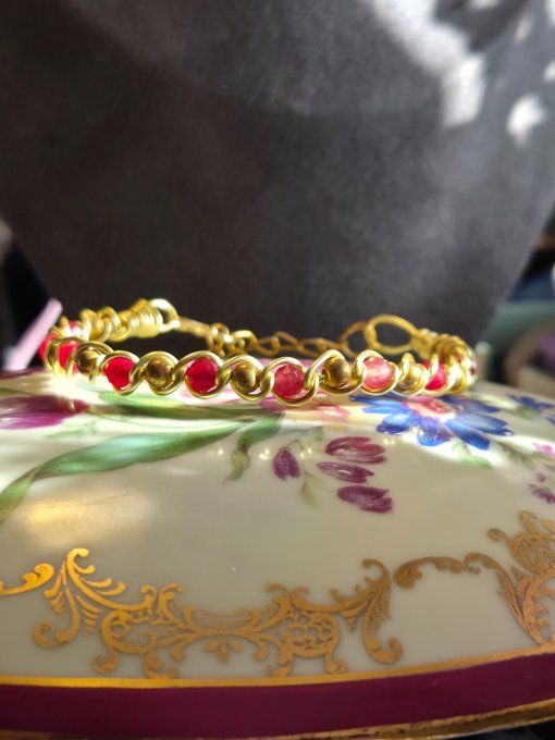 Bracelet Perles De Rubis – Passion, Vitalité Et Énergie           