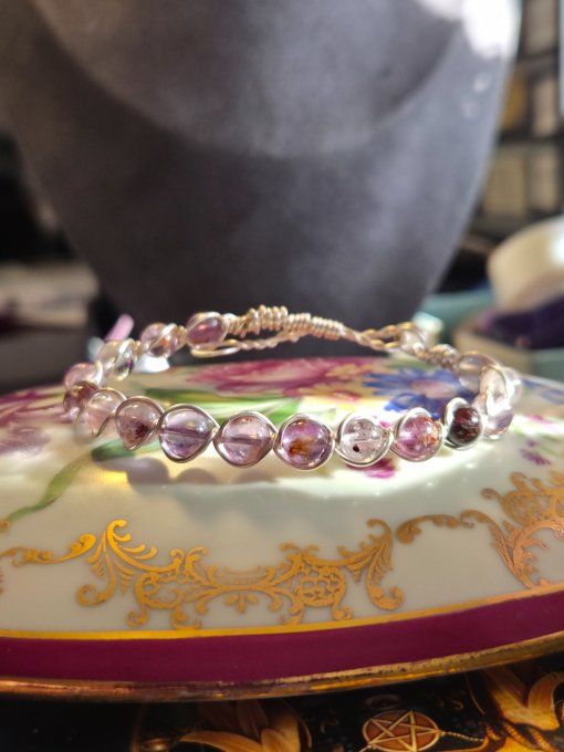 Bracelet Cacoxenite Pierre d’Éveil & de Protection ✨