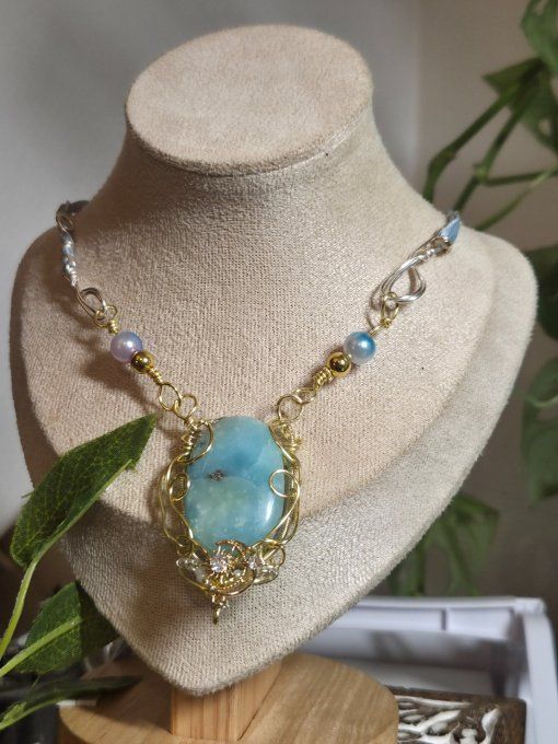 Collier or Hemimorphite -Communication & Harmonie✨