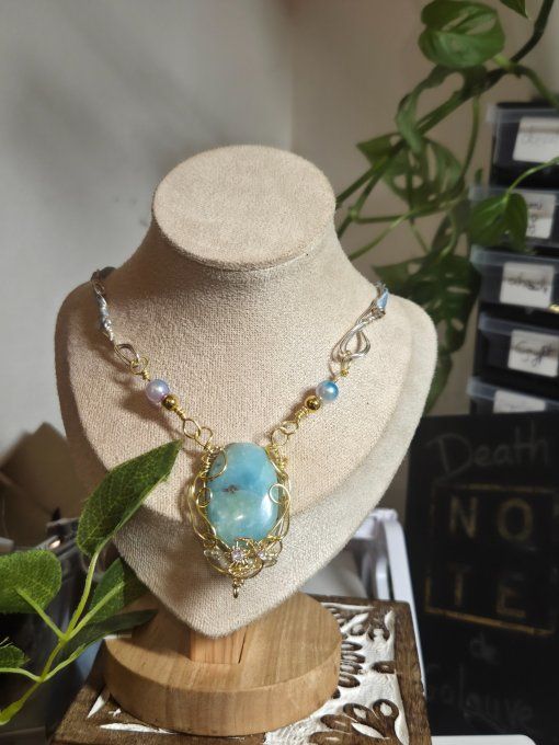 Collier or Hemimorphite -Communication & Harmonie✨