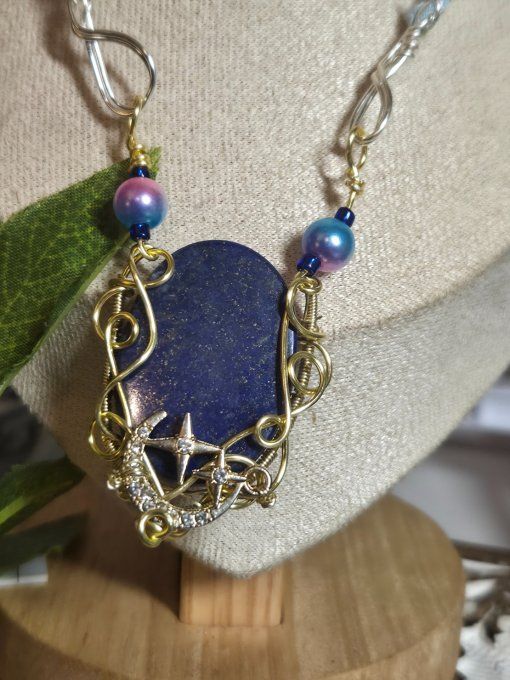 Collier Or Lapis-Lazuli – Pierre De Vérité & Clarté