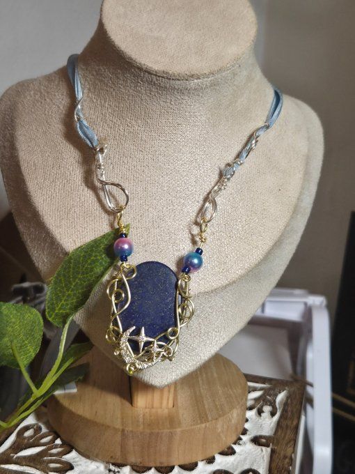 Collier Or Lapis-Lazuli – Pierre De Vérité & Clarté