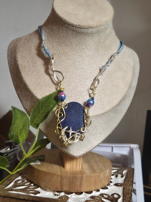 Collier Or Lapis-Lazuli – Pierre De Vérité & Clarté