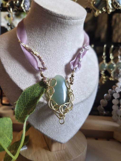 Collier or Jade ✨ sagesse et succés