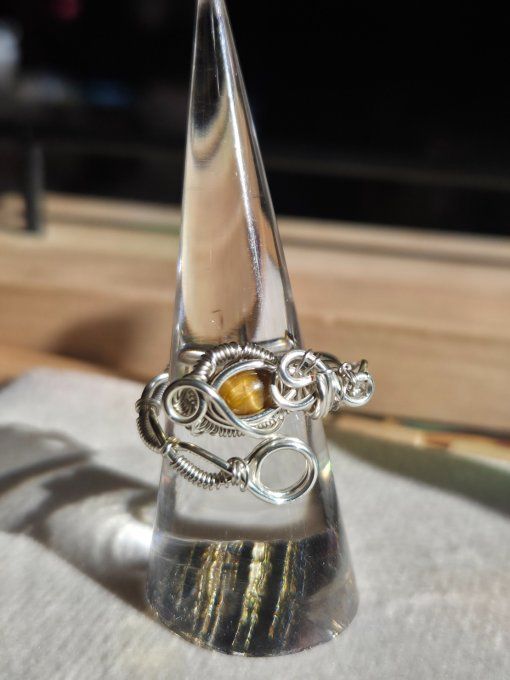 Bague oeil de tigre -confiance , chance & protection