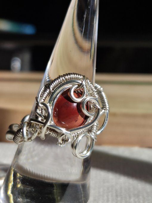 Bague Jaspe Rouge - energie & courage